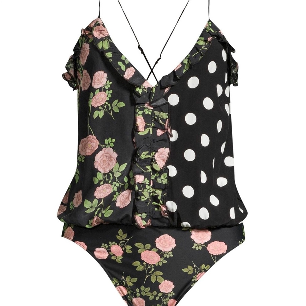 For Love & Lemons Mochi Ruffle Bodysuit